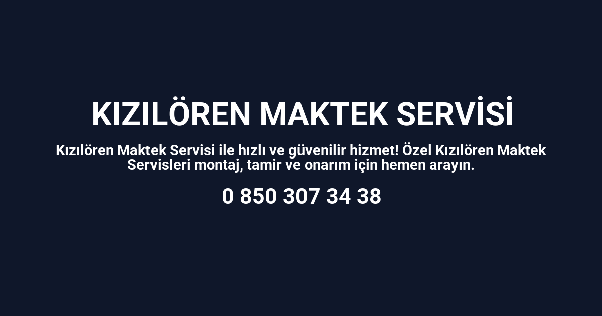 Kızılören Maktek Servisi